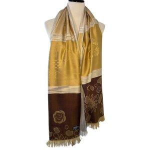 Fall brown cream and tan scarf
